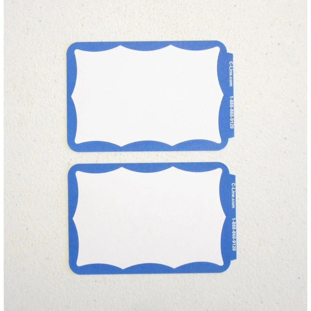 200 Blue Border Badges Name Tags Labels ID Stickers Peel And Stick Adhesive